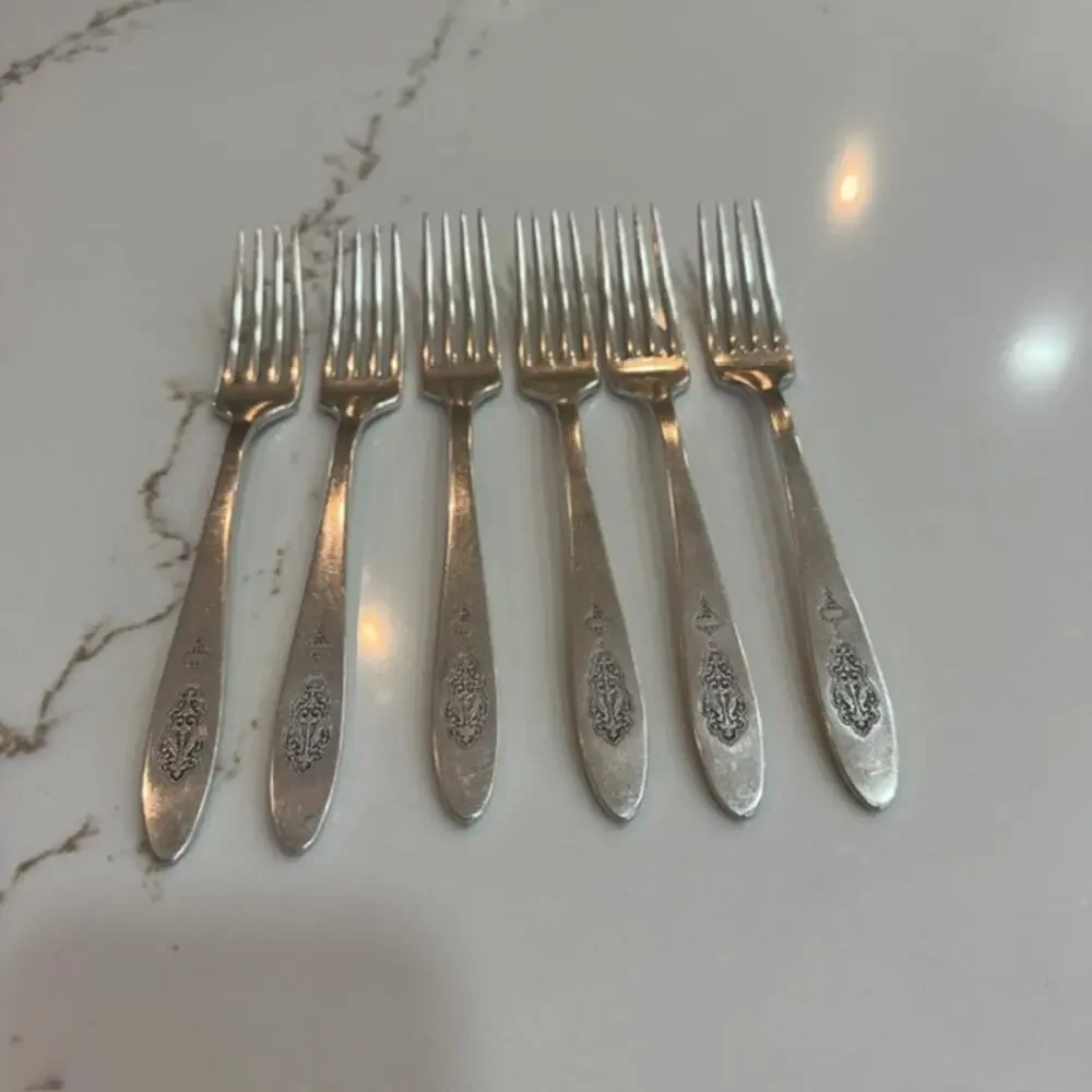 Oneida Community Silverplated Birds of Paradise 1923 Set of 6 Dinner Forks
